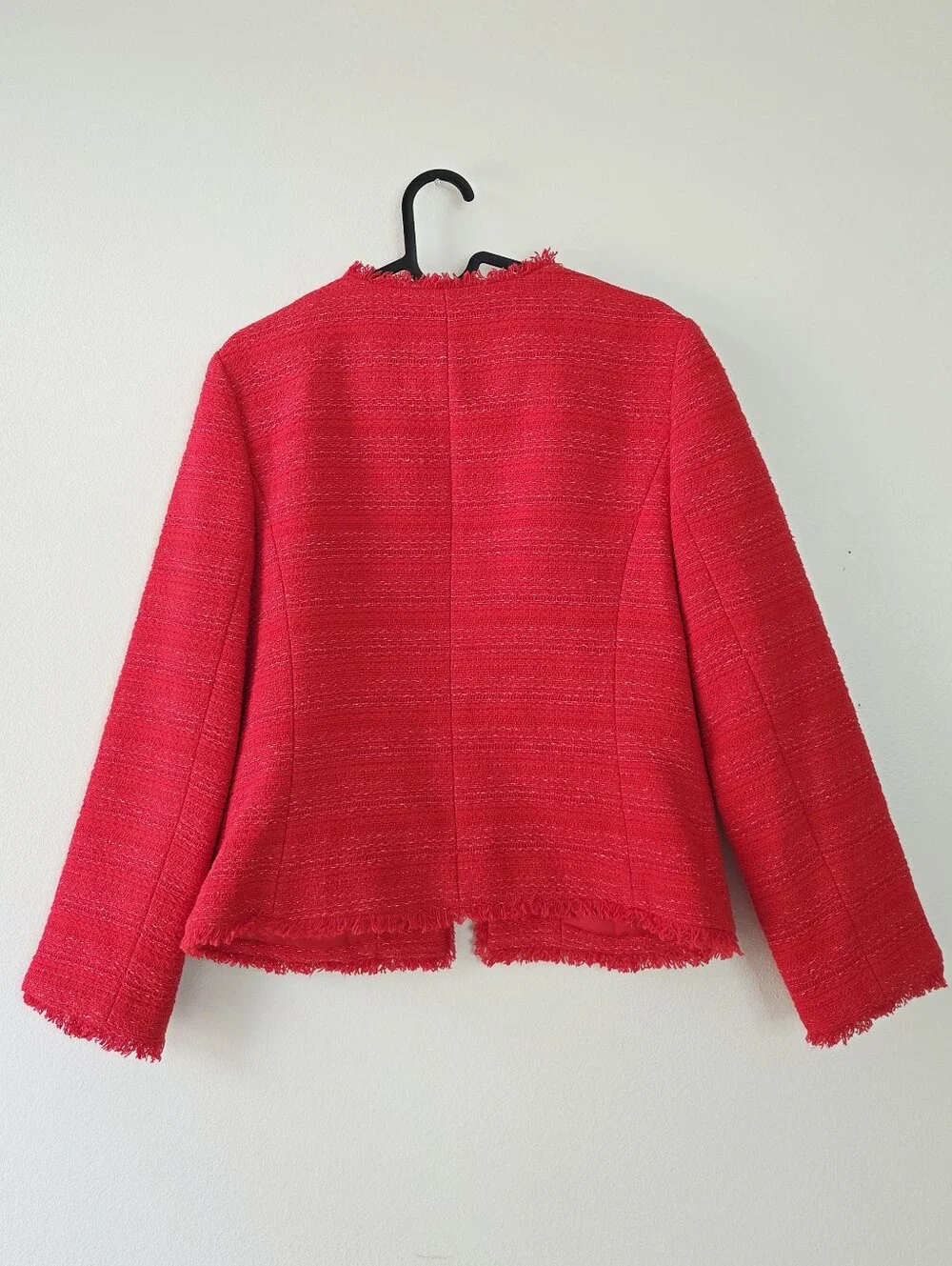 Hobbs Red Kathleen Tweed Jacket Size 6